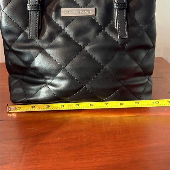 Liz Claiborne mini tote Black Quilted Hand Bag purse - Picture 7 of 9